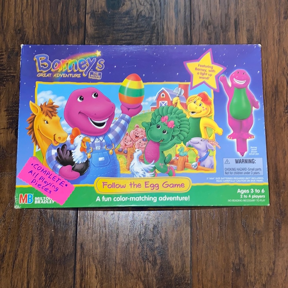 Vintage Barney Board Game: Follow The Egg